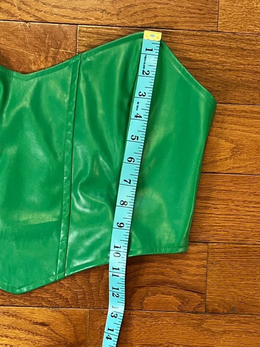 Princess Polly Green Faux Leather Corset Bustier Top Women’s AU/US 12 Clubwear - Picture 3 of 6